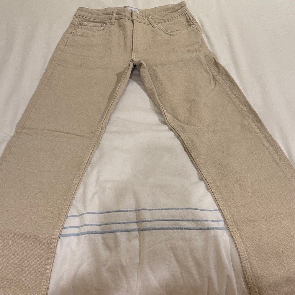 Zara Light Tan Denim Pants